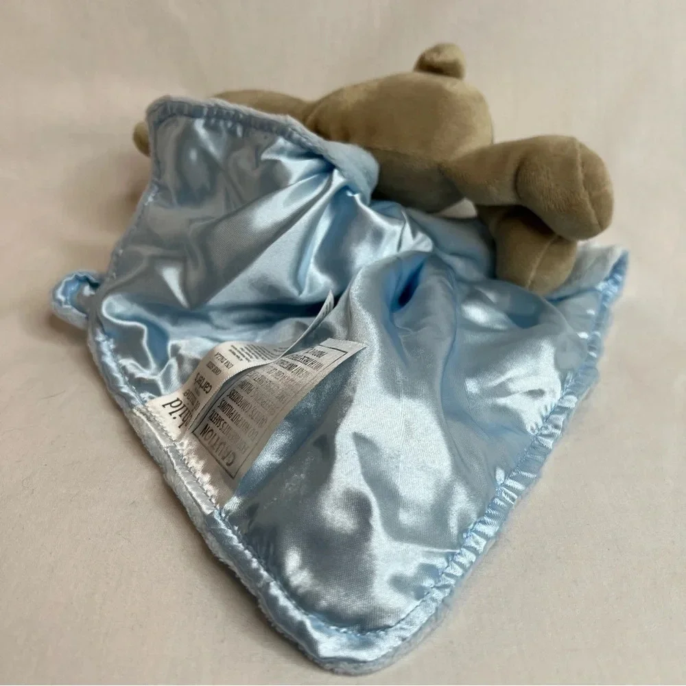 Carter’s Child of Mine‎ Teddy Bear Blue Plush Satin Baby Lovey.